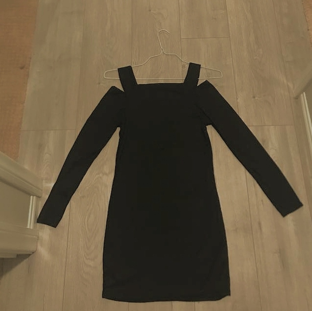 Black Open Shoulder Dress